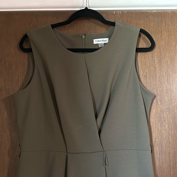 Army Green Calvin Klein Dress - Picture 3 of 3